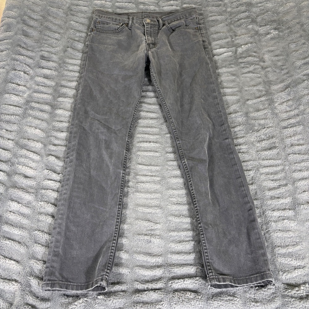 Levis 511 Slim Fit Jeans Mens 32x32 Faded Grey Stretch Denim 04511-1651
